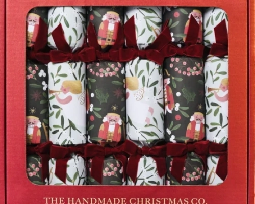 Enchanted Waltz Christmas Cracker Set with Wooden Toys and Games