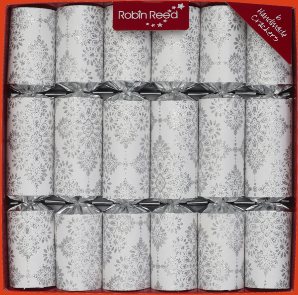 Picture of Christmas Crackers - 6 classic Christmas Crackers - All That Glitters Silver