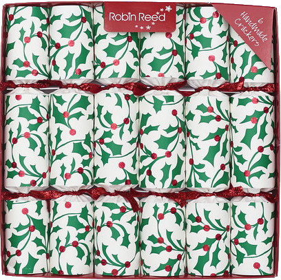 Picture of Christmas Crackers - 6 Classic Christmas Crackers - Boughs of Holly