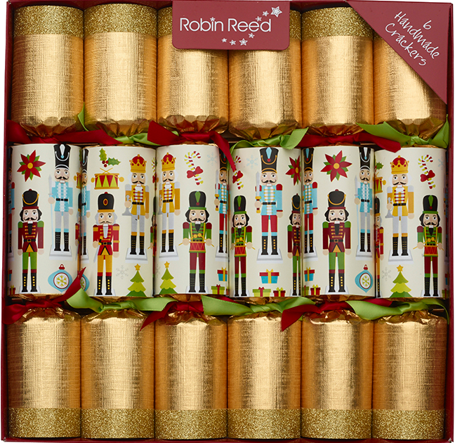 Picture of Christmas Crackers - 6 Design Christmas Crackers - Gold Nutcracker Collectibles