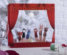 Picture of Christmas Crackers - 6 Christmas Crackers for Children -  Toy Town Finger Puppets 